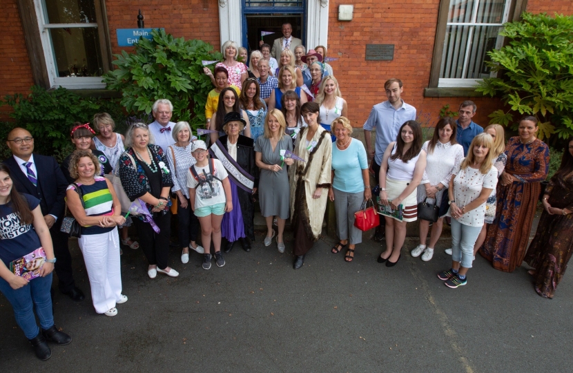 Some of the attendees celebrating 'Votes for Women'