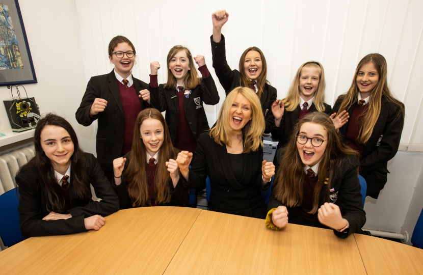 Esther with some of the pupils who joined the course