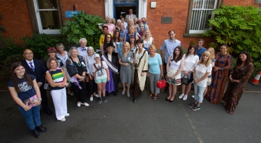 Some of the attendees celebrating 'Votes for Women'