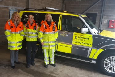 Esther with HE Traffic Officers