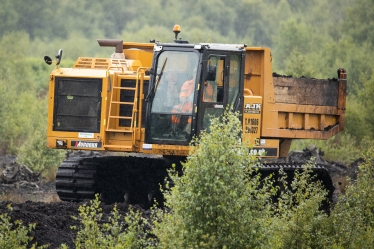 Peat works at Lindow Moss