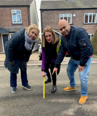 Cllrs Angela McPake and Julie Dawn Potts are joined by WTC candidate Abdullah Al Faruk