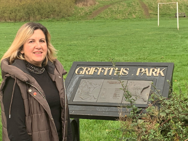 Helen at St John's Playing Field, part of Griffiths Park